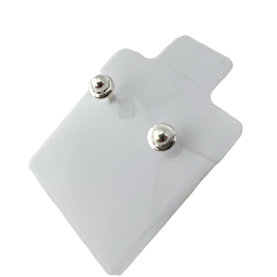 BROQUEL BISEL RECTO CZ AZUL 5 MM PLATA .925