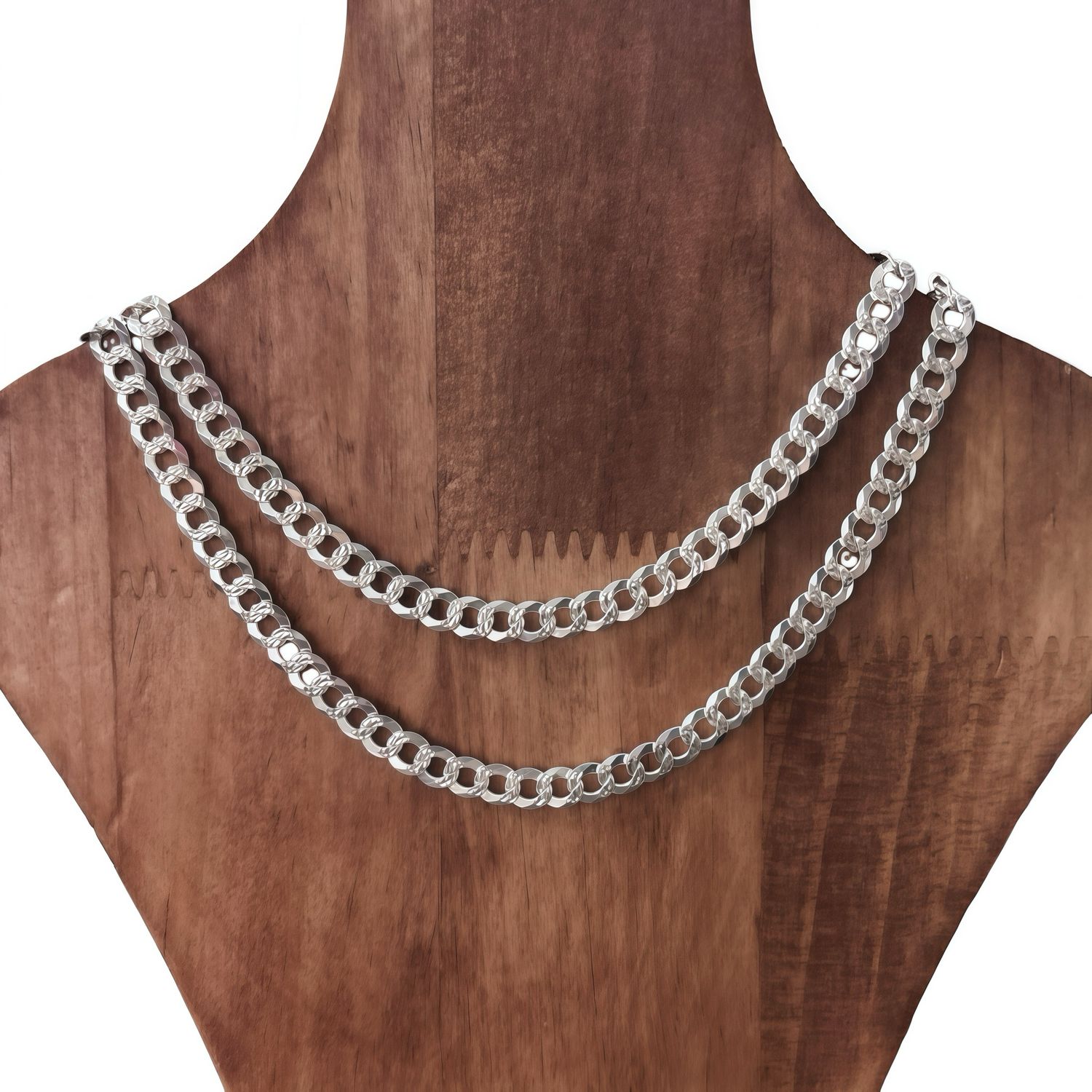 Cadena diamantada cubana largo 28", ancho 5.5mm.