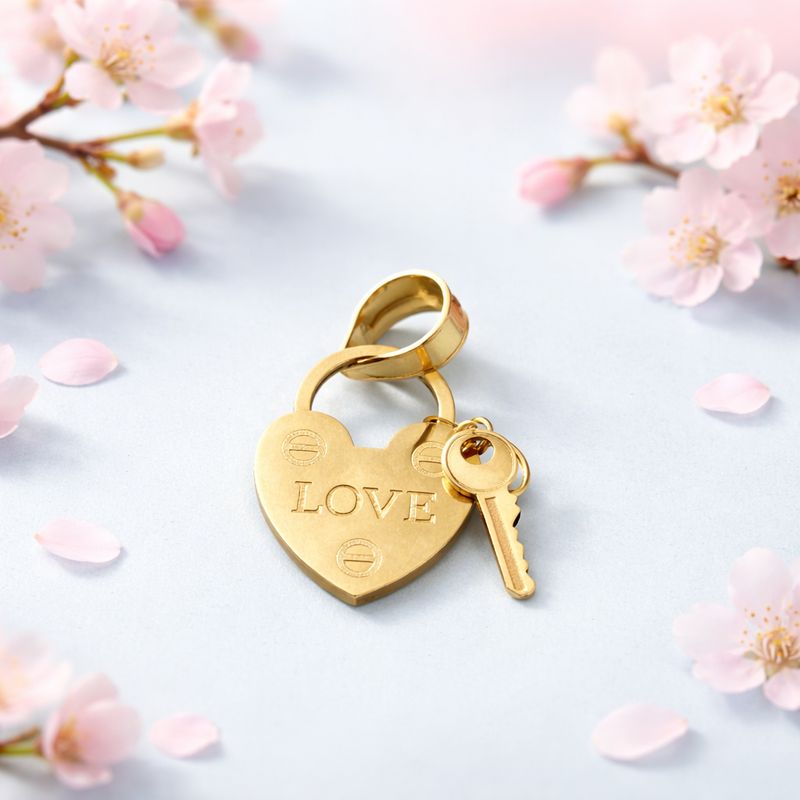 DIJE CORAZON 3.5 CM LARGO ORO 14K