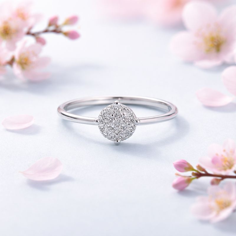 ANILLO CON MINI CZ VARIAS MEDIDAS  PLATA .925