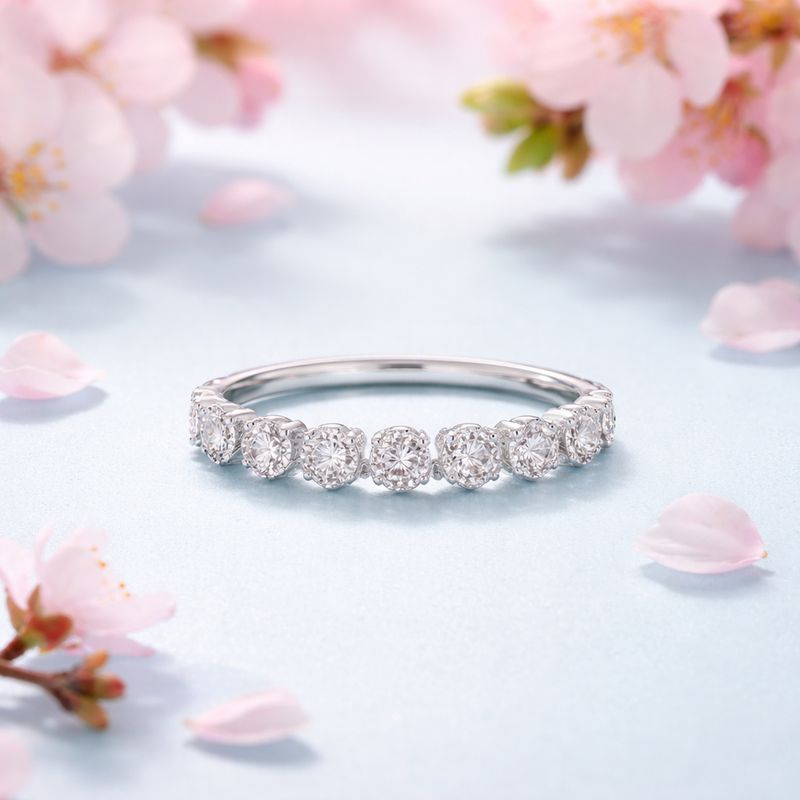 ANILLO ARGOLLA CON CZ  # 6 PLATA .925