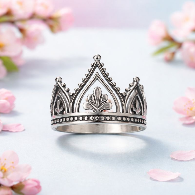 ANILLO CORONA VARIAS MEDIDAS PLATA .925