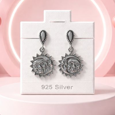 ARETE ECLIPSE OXY 3 CM LARGO PLATA .925 ARETE ECLIPSE OXY 3 CM LARGO PLATA .925