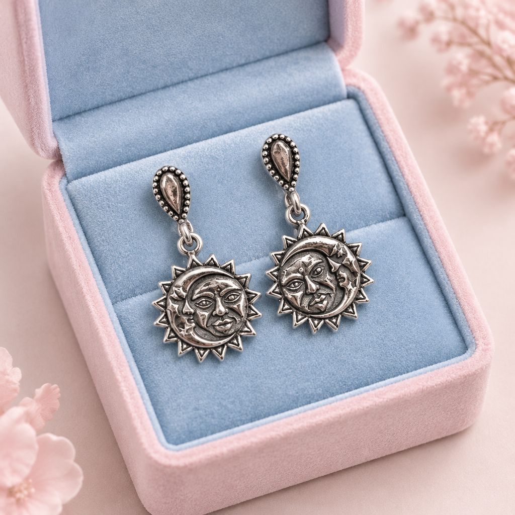 Arete Eclipose colgante en Oxy Plata 925 Mexicana