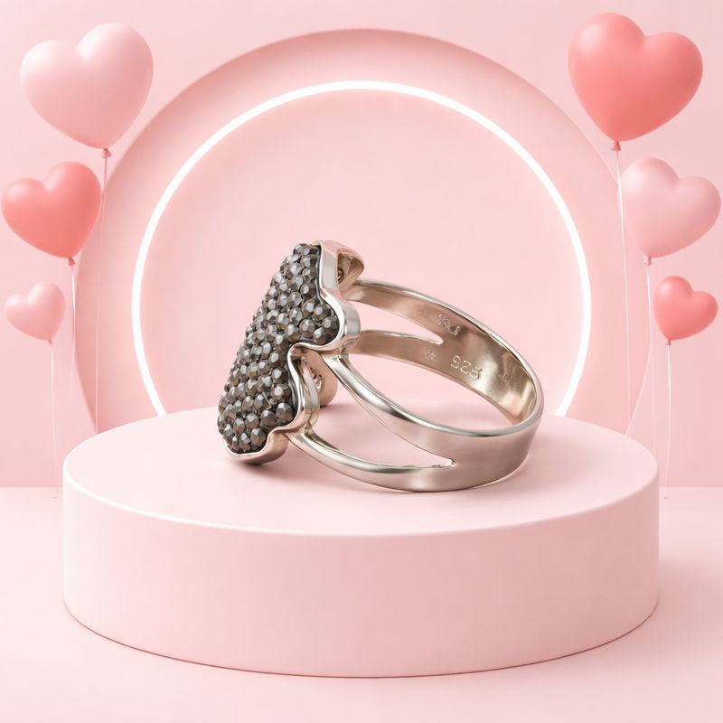 ANILLO OSITO MULTIPIEDRA SW VARIAS MEDIDAS  PLATA .925