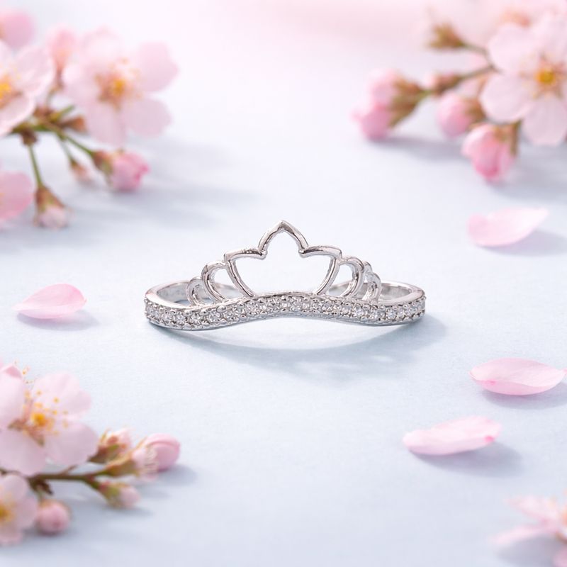 ANILLO CORONA VARIAS MEDIDAS PLATA .925