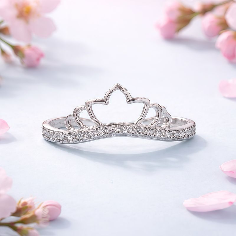 ANILLO CORONA VARIAS MEDIDAS PLATA .925