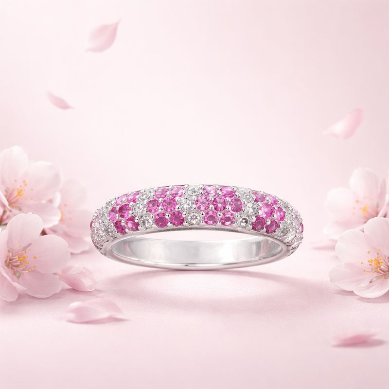 ANILLO ARGOLLA  CZ MULTICOLOR  VARIAS MEDIDAS PLATA .925