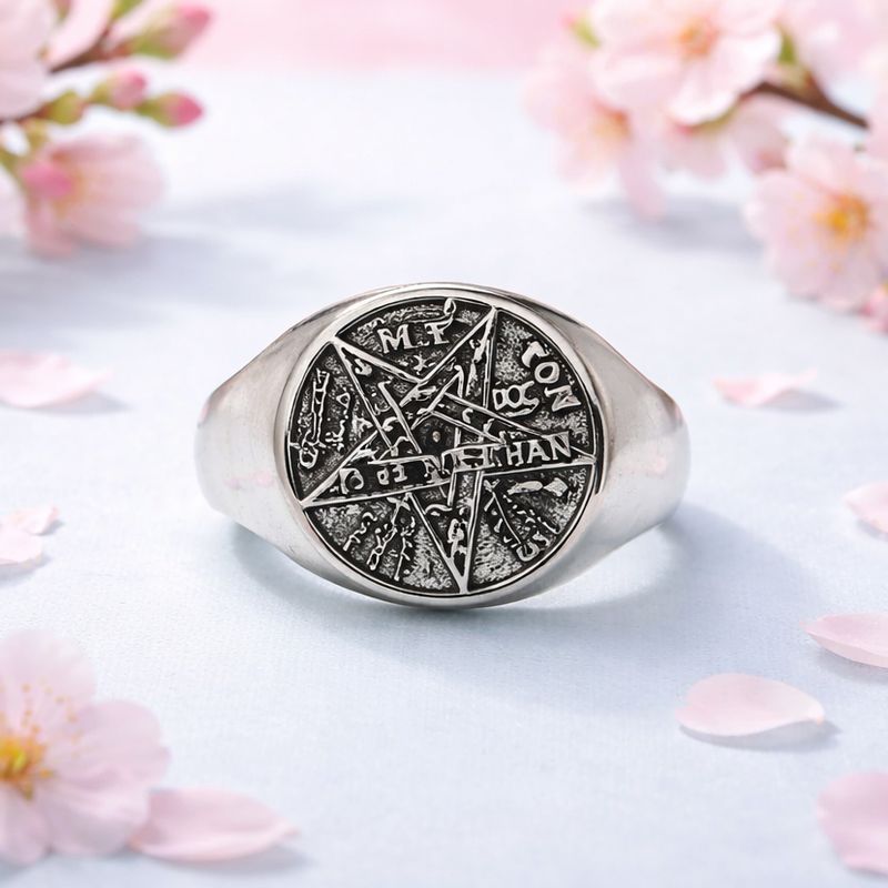ANILLO PENTAGRAMA OXY, VARIAS MEDIDAS, PLATA .925