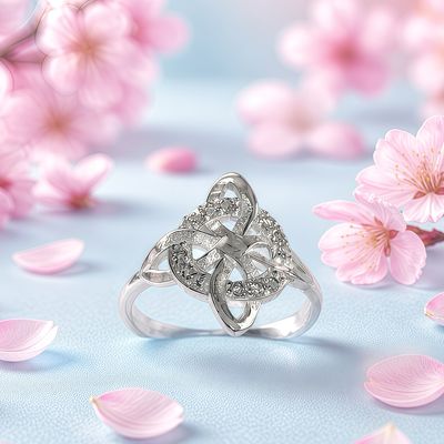 Anillo Nudo de Bruja plata 925 Mexicana