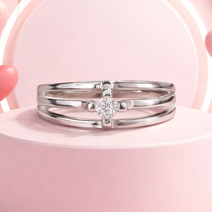 ANILLO SOLITARIO VARIAS MEDIDAS  PLATA .925