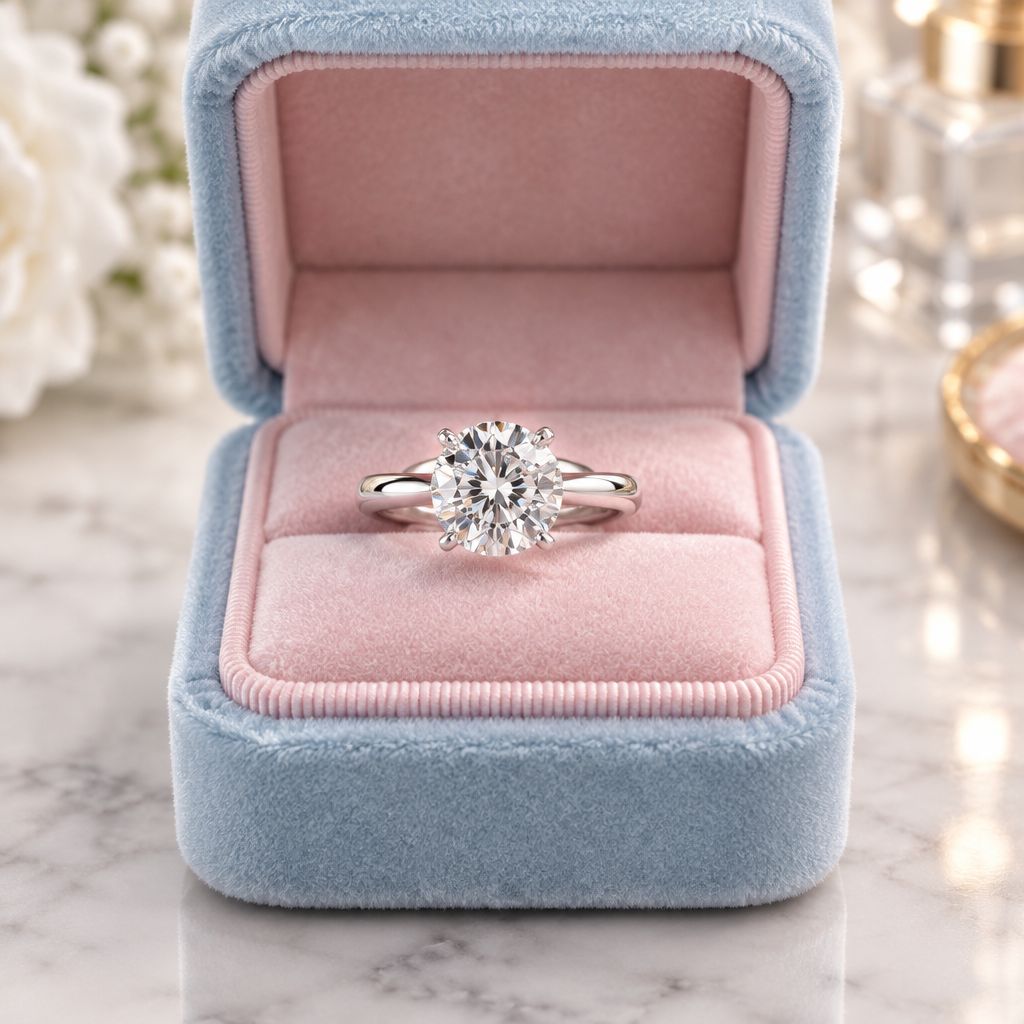 Anillo Compromiso Moissanita 2 Quilates plata 925 Koreana