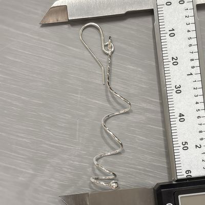 ARETE LARGO ESPIRAL 6.5 CM PLATA .925