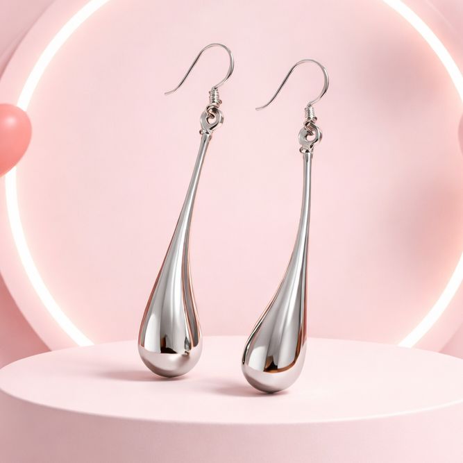 ARETE LARGO 5.5 CM PLATA .925