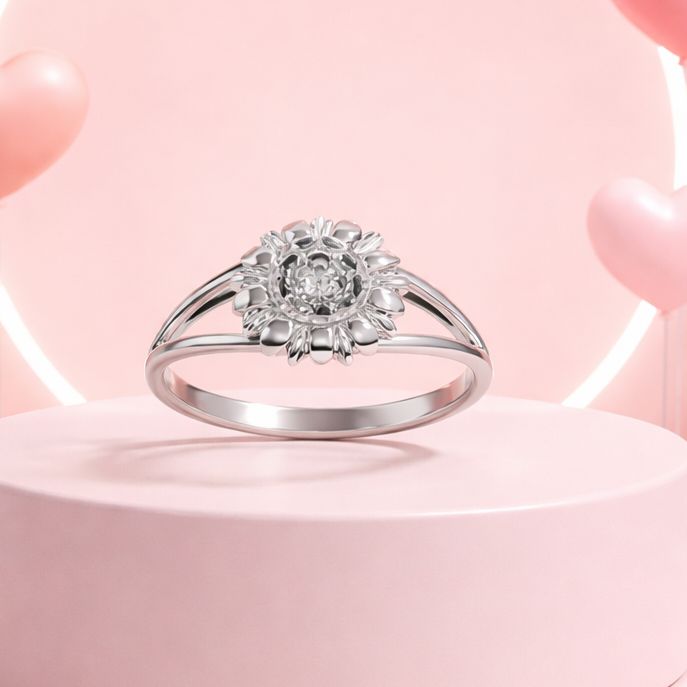 ANILLO GIRASOL VARIAS MEDIDAS PLATA .925