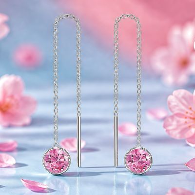 Arete Largo Viol. Rosa Plata 925 Thailandesa Arete Largo Viol. Rosa Plata 925 Thailandesa