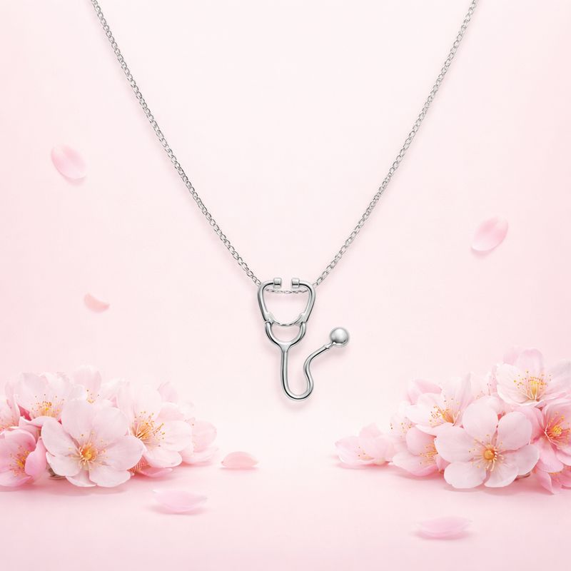 Dúo cadena 18” Estetoscopio Plata 925 MX