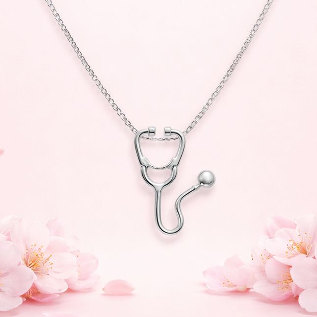 Dúo cadena 18” Estetoscopio Plata 925 MX