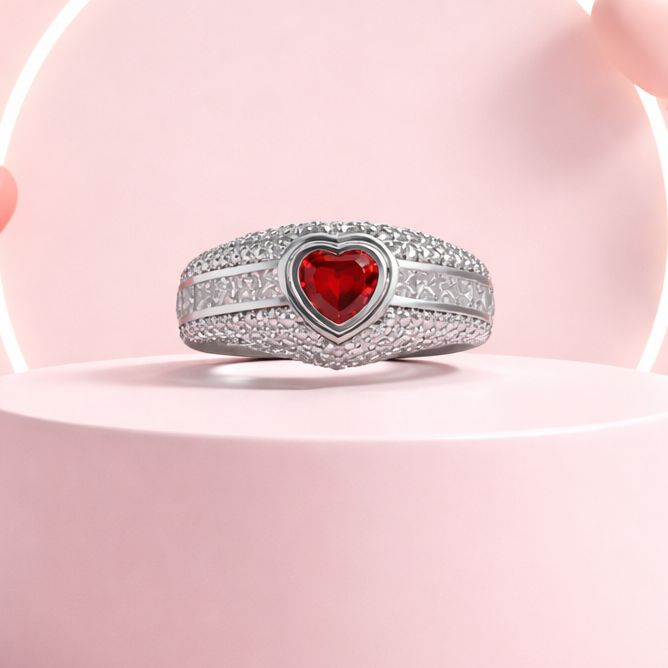 ANILLO FANCY CORAZON CON CZ VARIAS MEDIDAS PLATA .925
