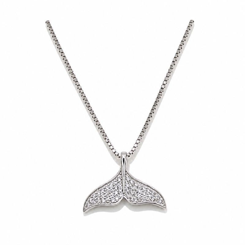 GARGANTILLA COLA DE SIRENA  16" AJUSTABLE, PLATA .925