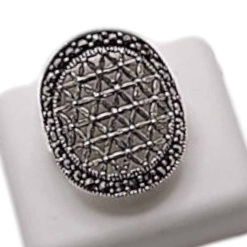 ANILLO MARQUESITA X # 6.5, PLATA .925