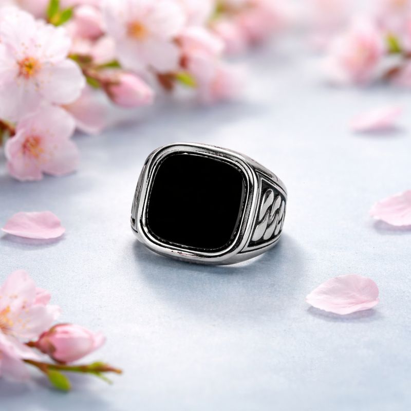 ANILLO CABALLERO # 10. PLATA .925