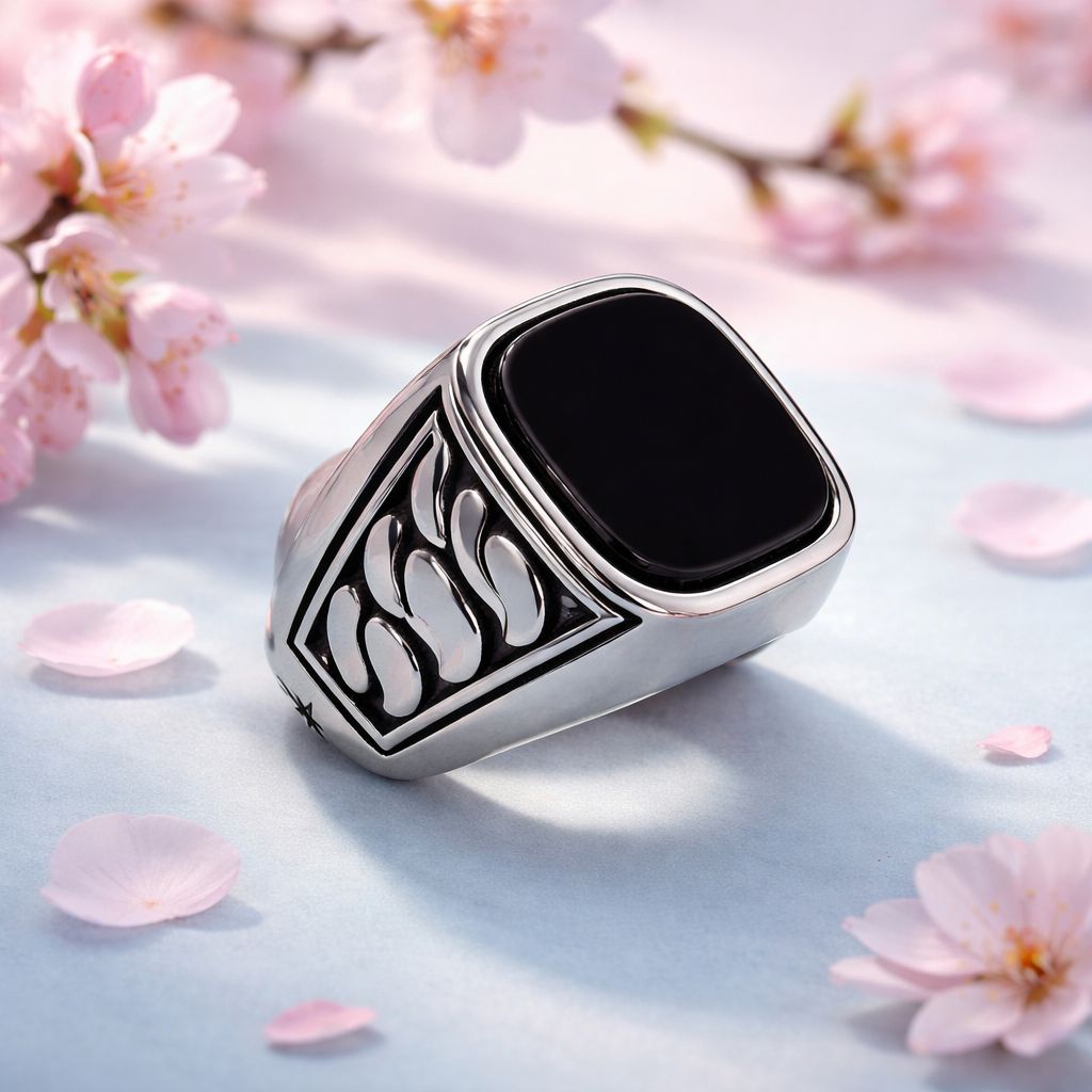 ANILLO CABALLERO # 10. PLATA .925