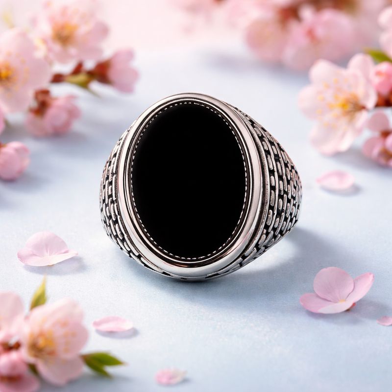 ANILLO CABALLERO OVALADO, # 11  PLATA .925