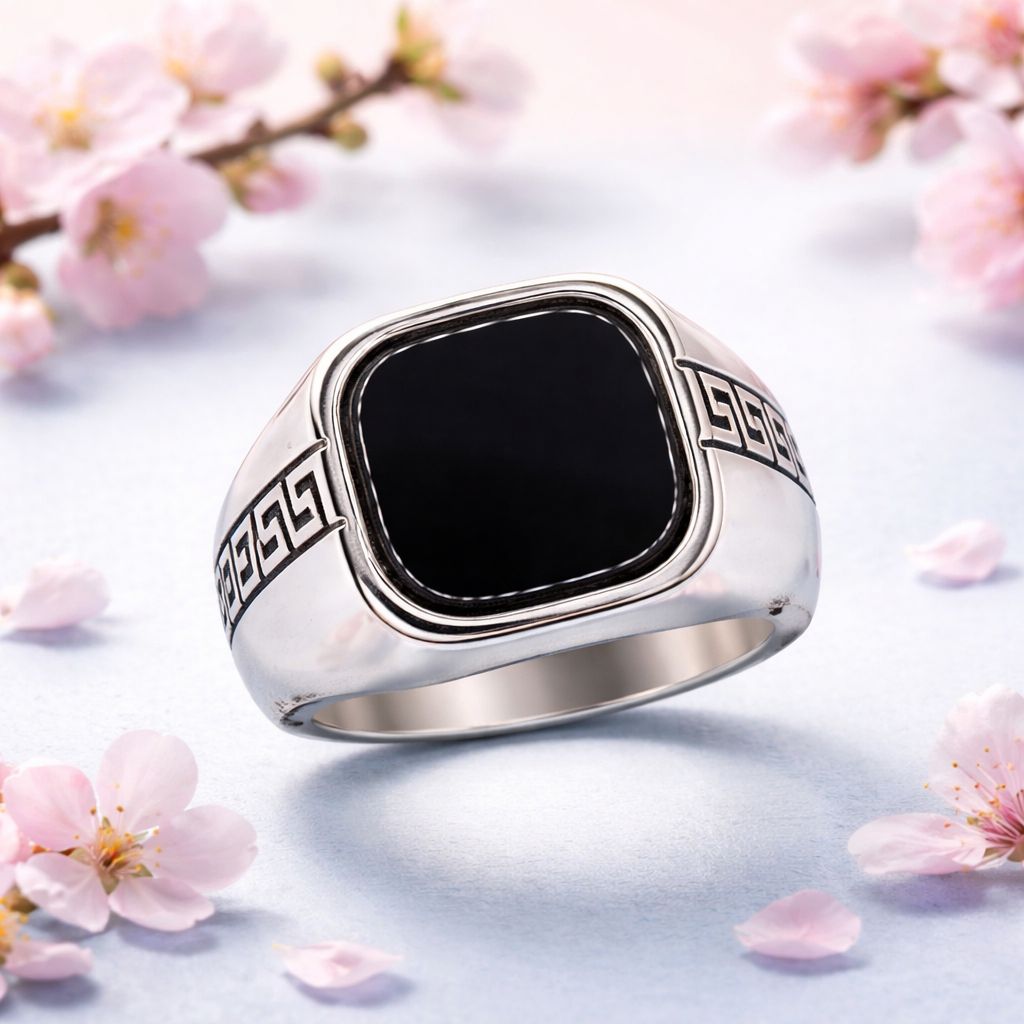 ANILLO CABALLERO GRECAS, VARIAS MEDIDAS, PLATA .925