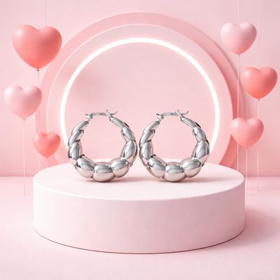ARRACADA FANCY 3 CM, PLATA .925