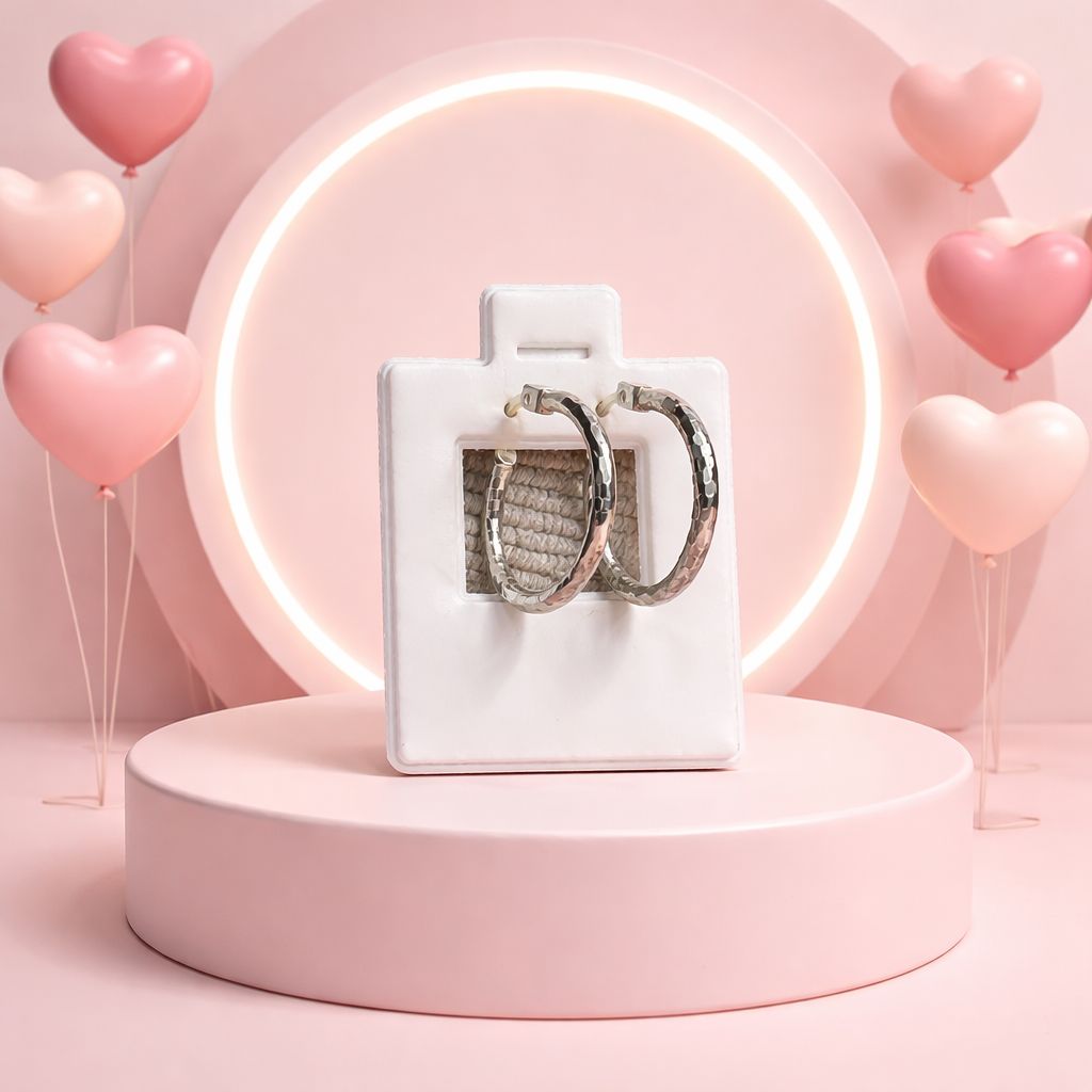 ARRACADA FANCY  2 CM, PLATA .925