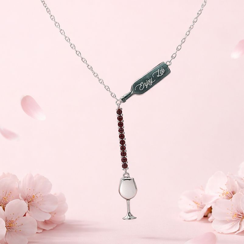 GARGANTILLA DISFRUTA LA VIDA, 18" PLATA .925