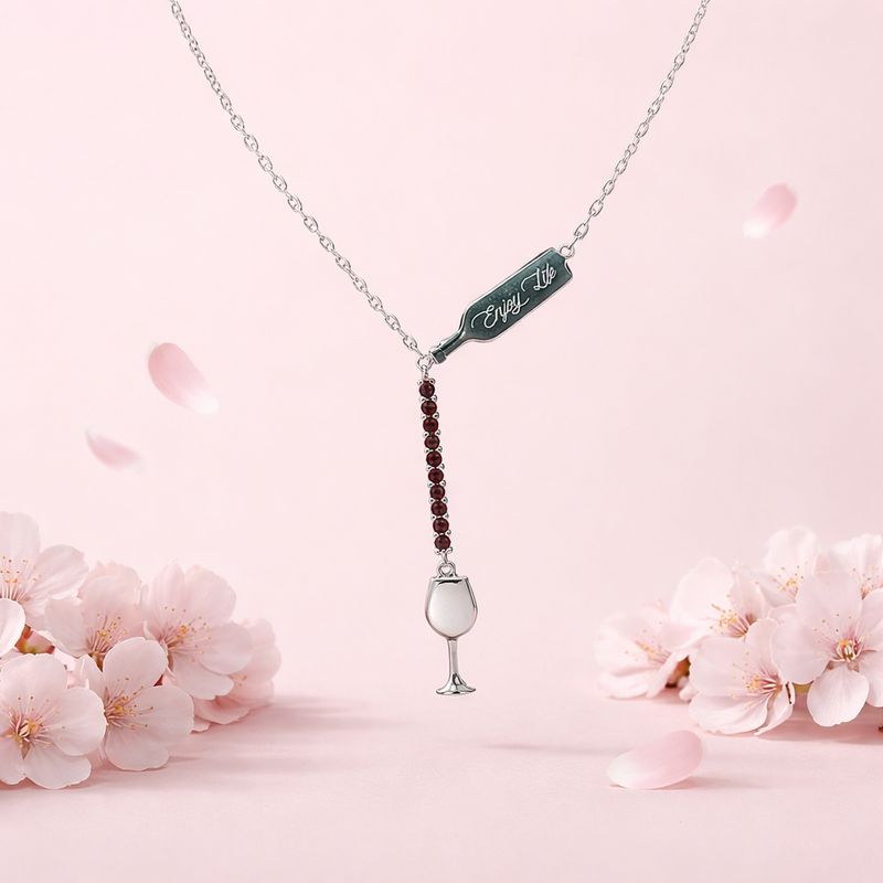 GARGANTILLA DISFRUTA LA VIDA, 18" PLATA .925