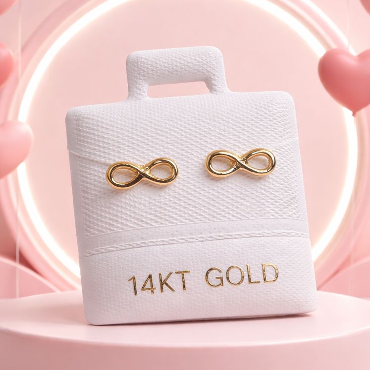 INFINITE STUD BALL CLASP 14K GOLD