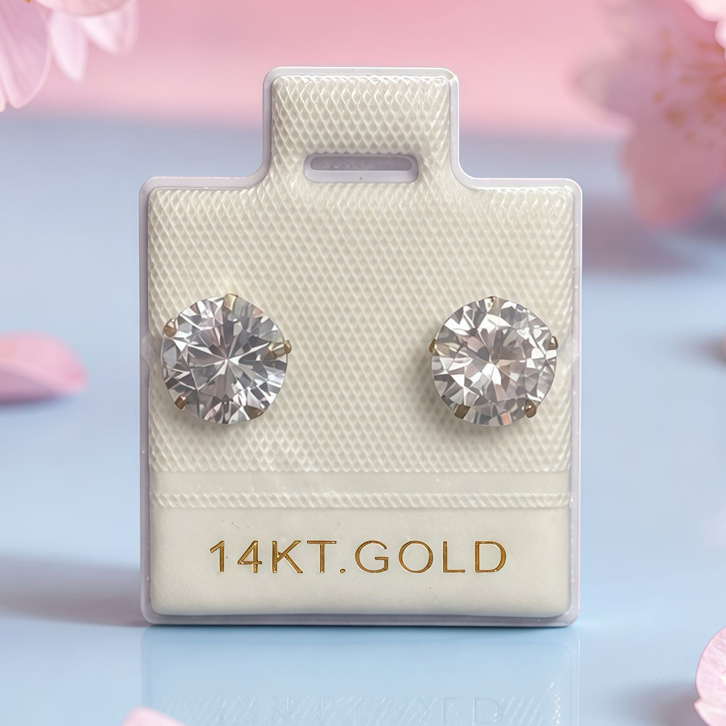 WHITE DROP PENDANT EARRINGS, BALL CLASP, 14K GOLD