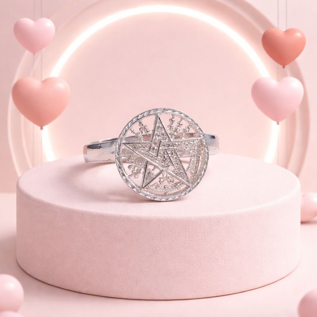 ANILLO TETRAGRAMATON, VARIAS MEDIDAS, PLATA .925