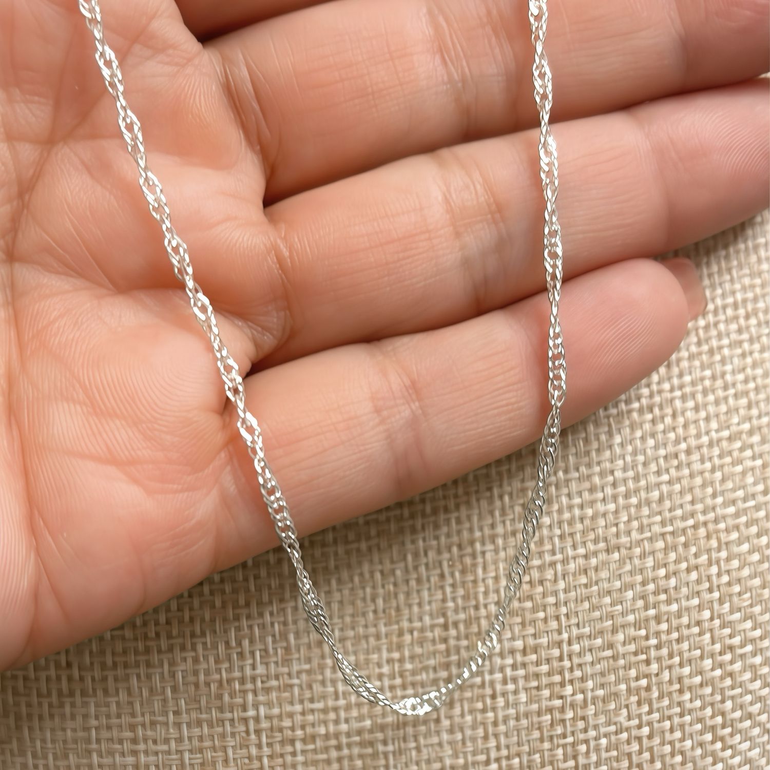 CADENA SINGAPUR 18" 2 MM, PLATA .925