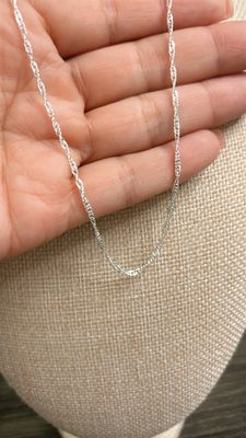 CADENA SINGAPUR 18" 2 MM, PLATA .925