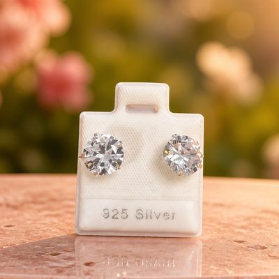 BROQUEL Recto Redondo 8mm Broche de Mariposa, plata 925 Mexicana
