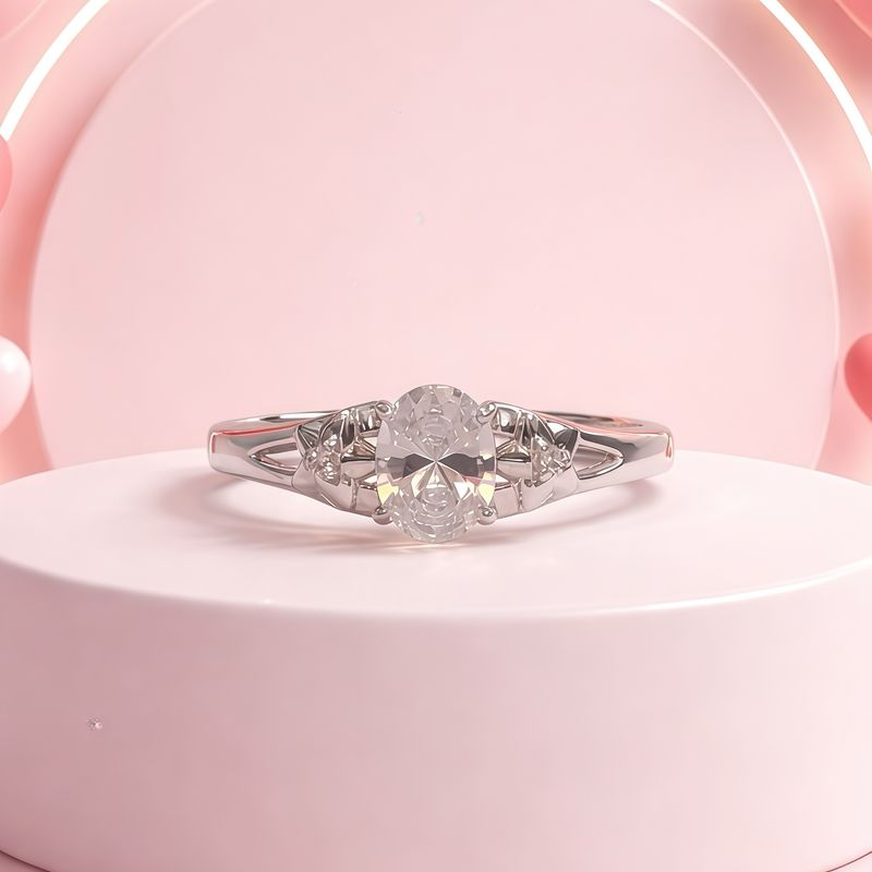 ANILLO CZ CON FLOR, VARIAS MEDIDAS , PLATA .925