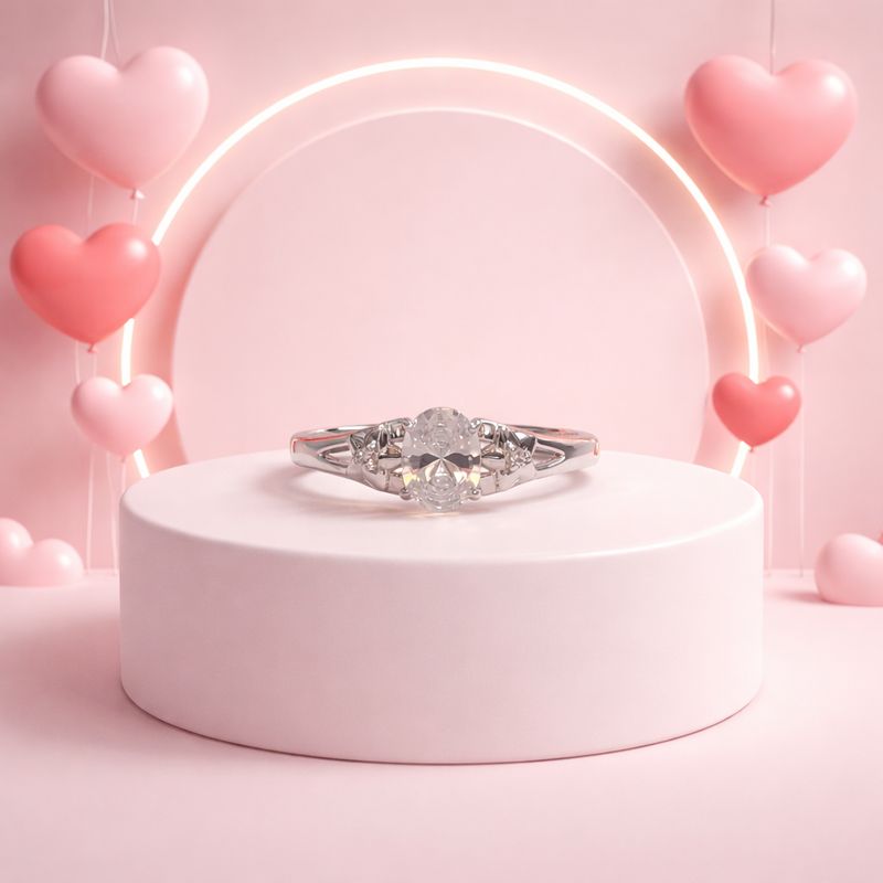 ANILLO CZ CON FLOR, VARIAS MEDIDAS , PLATA .925