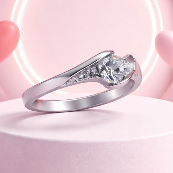 ANILLO SOLITARIO VARIAS MEDIDAS, PLATA .925