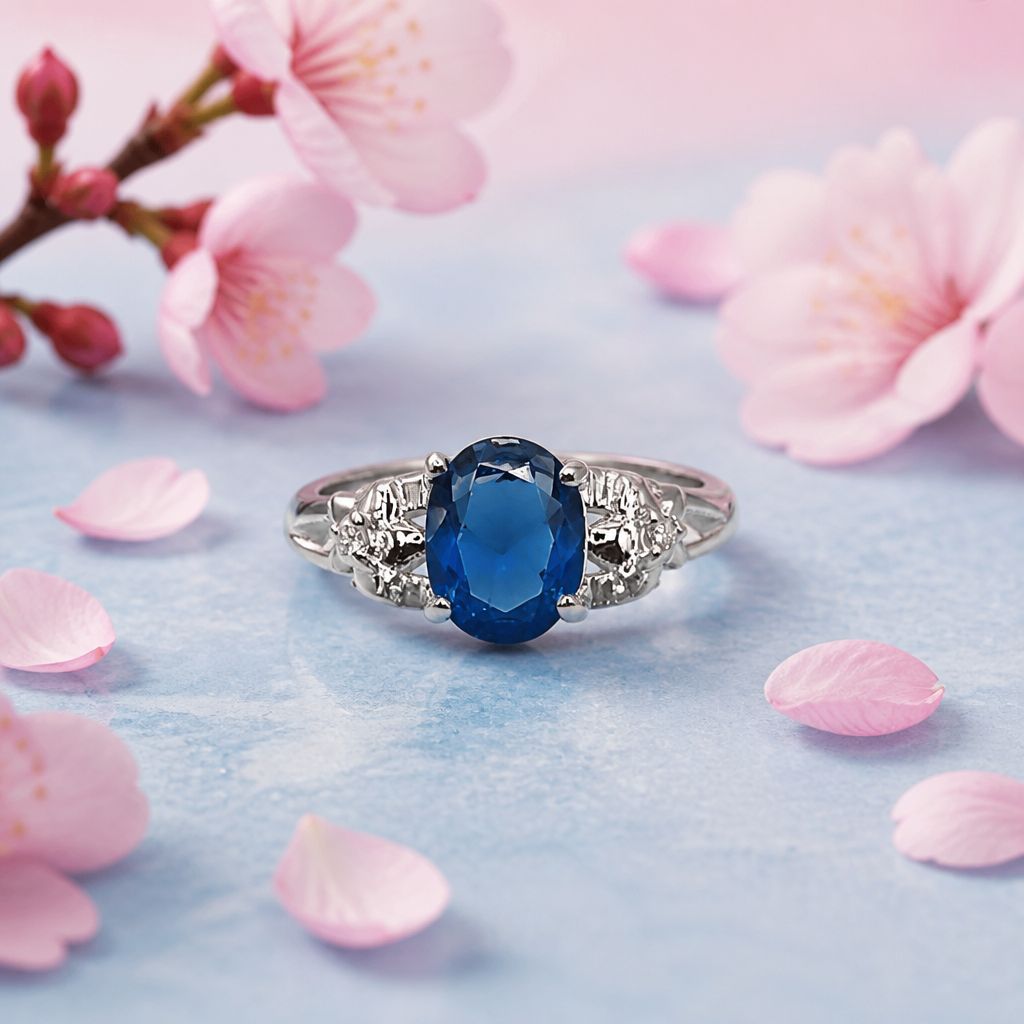 ANILLO ESTRELLAS CZ AZUL MARINO, VARIAS MEDIDAS, PLATA .925