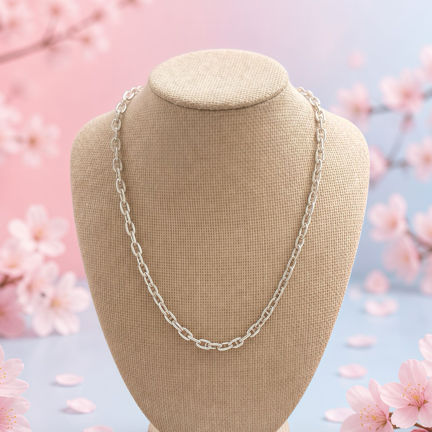 Cadena Marina 3D 5 MM, 18” de largo Plata 925 Italiana 