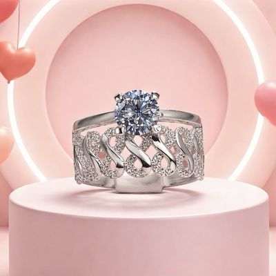 ANILLO SOLITARIO INFINITO, VARIAS MEDIDAS, PLATA .925