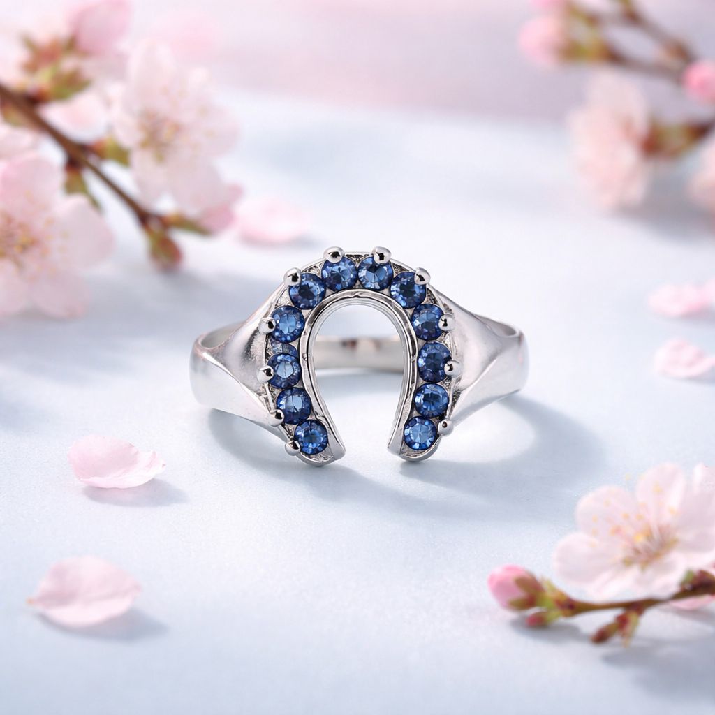 ANILLO HERRADURA NAVY, #10, PLATA .925