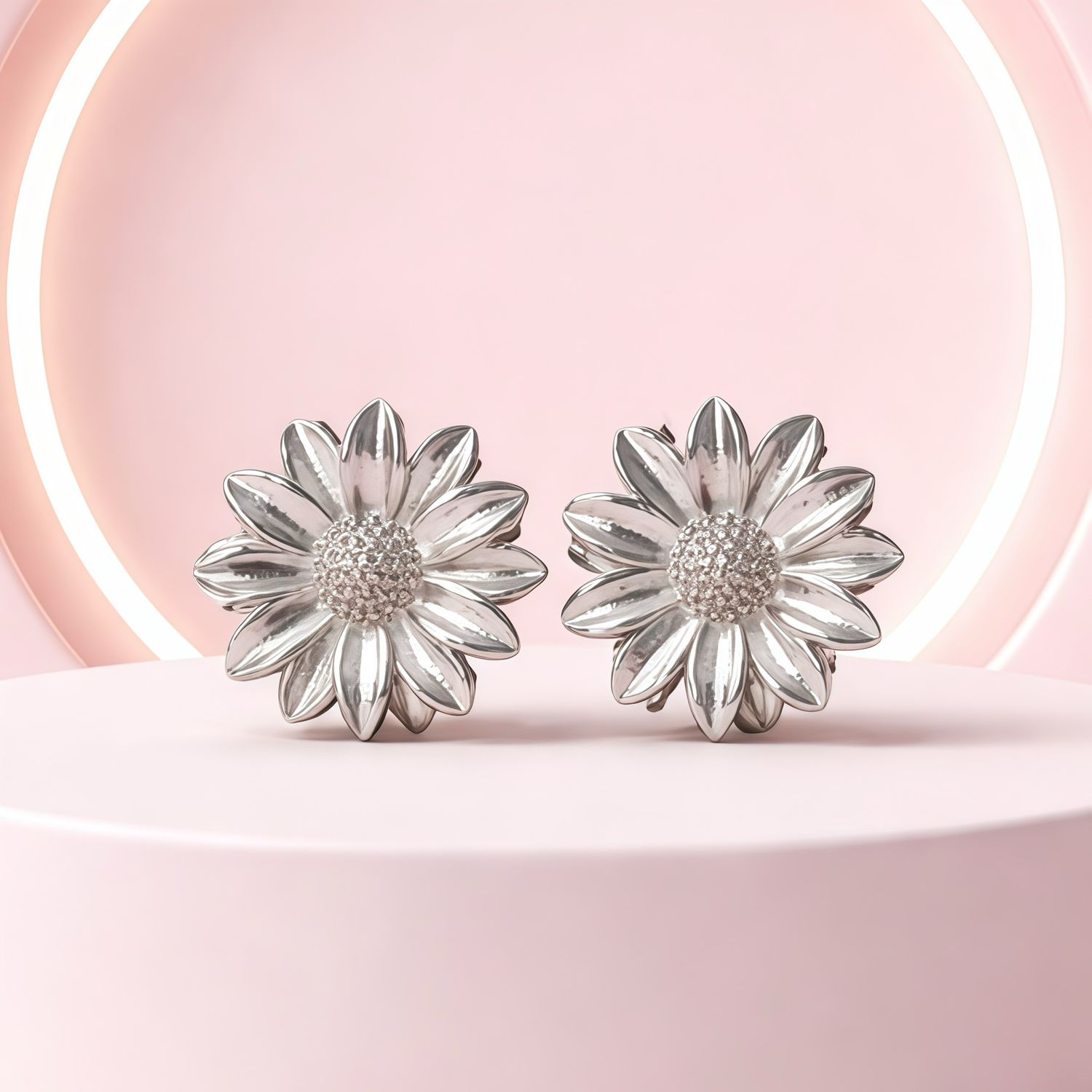 ARETE GIRASOL BROCHE MARIPOSA, PLATA .925