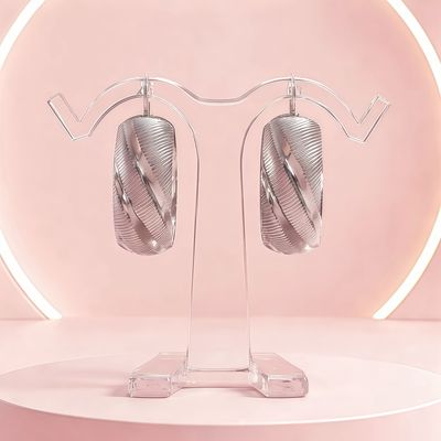 ARRACADA CALADA 2.8 CM, PLATA .925