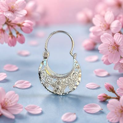 ARRACADAS CANASTA FLOR, 3 CM, PLATA .925