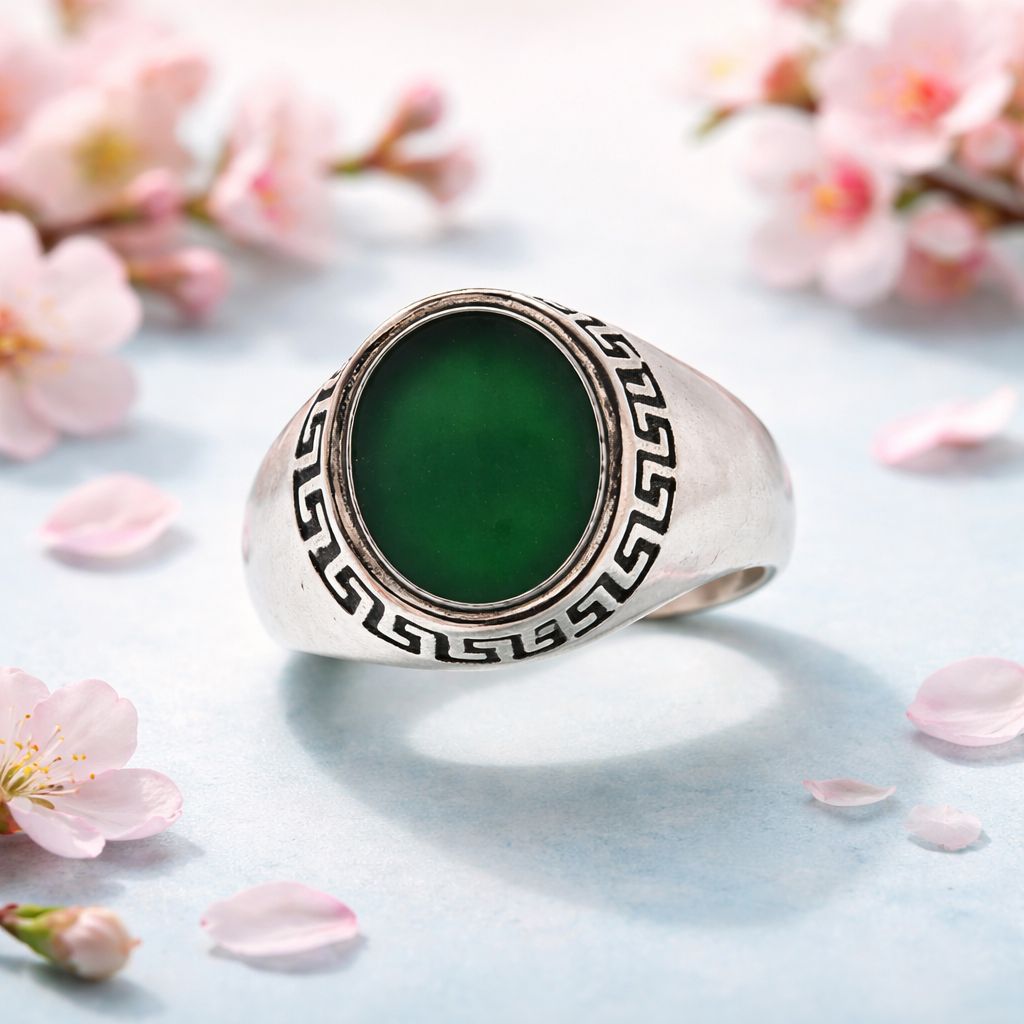 ANILLO CABALLERO GRECAS, VARIAS MEDIDAS, PLATA .925